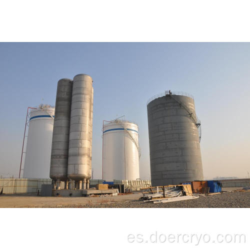 Tanque criogénico de fondo plano de GNL a gran escala